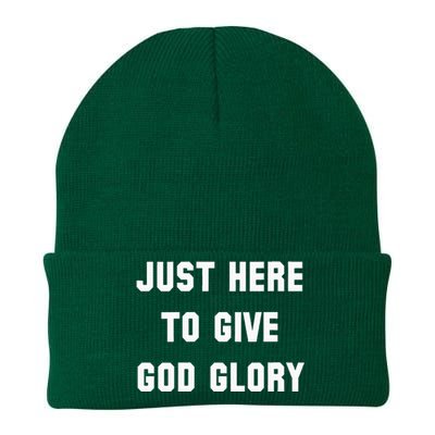 Just Here To Give God Glory Knit Cap Winter Beanie