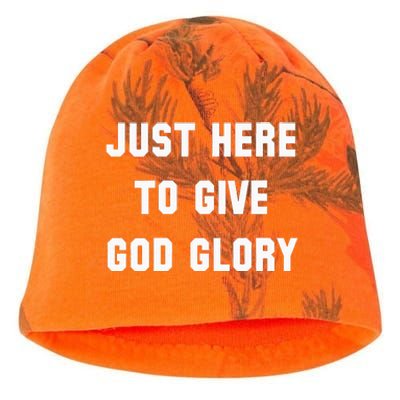 Just Here To Give God Glory Kati - Camo Knit Beanie