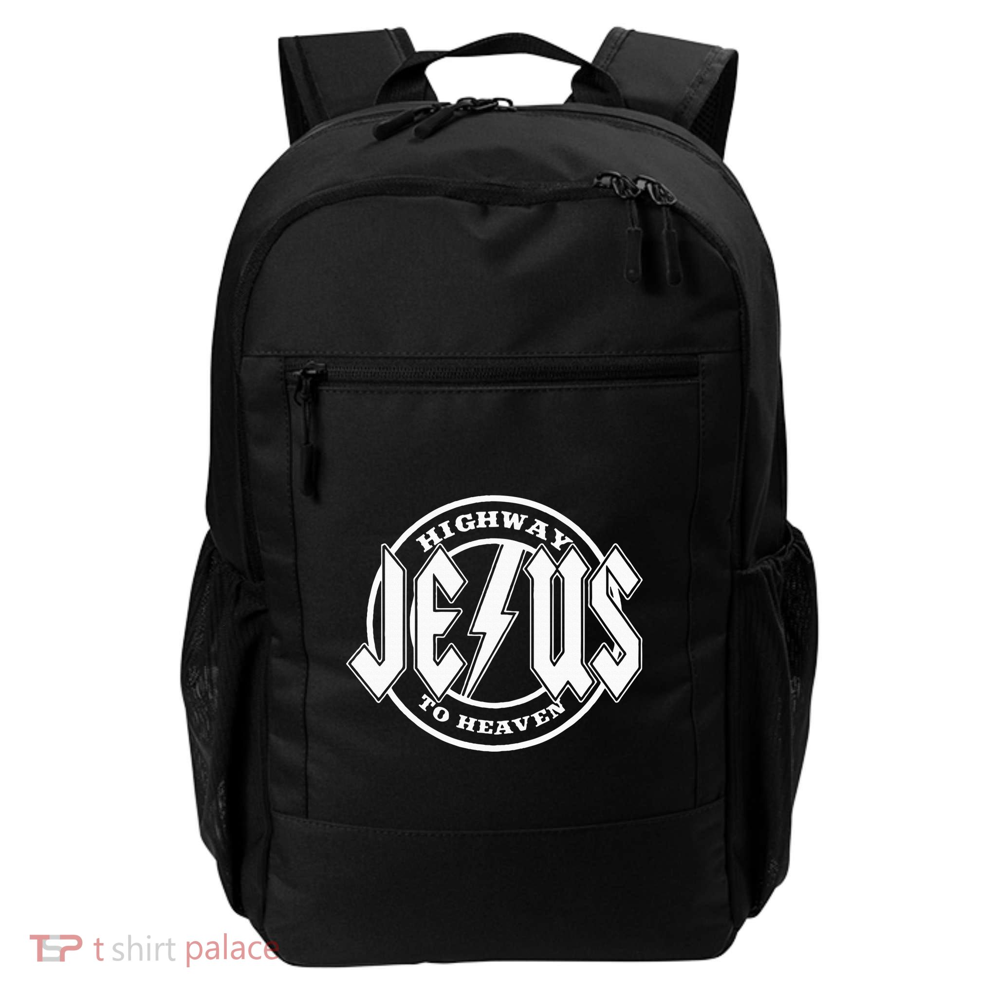 Jesus Highway To Heaven Pray Catholic Faith Based Daily Commute Backpack