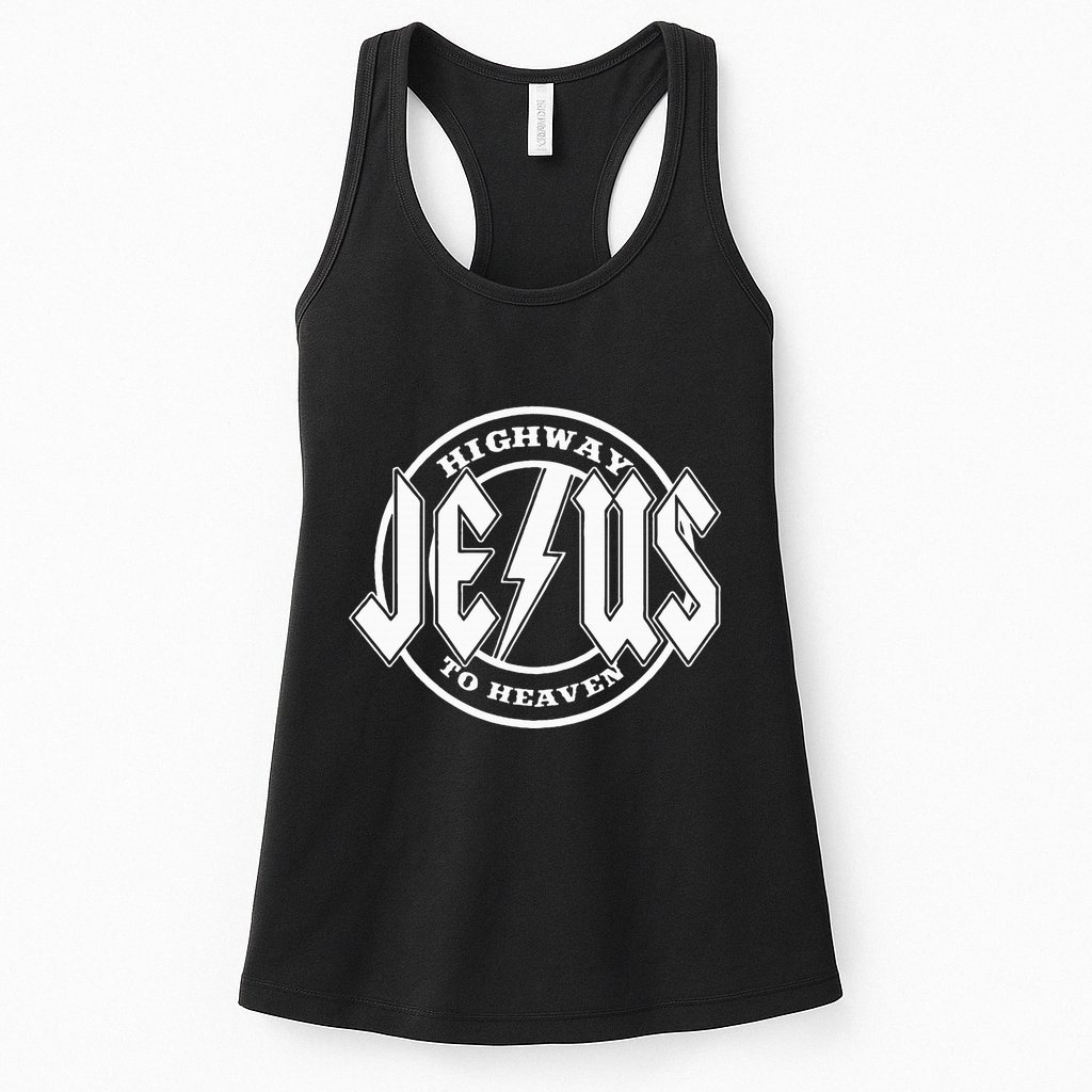 Jesus Highway To Heaven Pray Catholic Faith Based Womens Tank Top