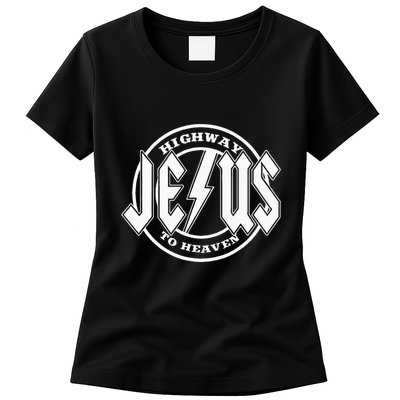 Jesus Highway To Heaven Pray Catholic Faith Based Womens T-Shirt