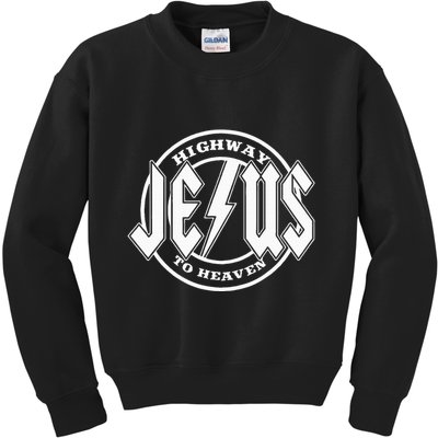 Jesus Highway To Heaven Pray Catholic Faith Based Kids Sweatshirt
