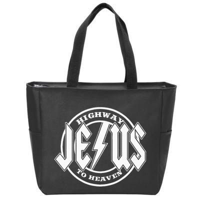 Jesus Highway To Heaven Pray Catholic Faith Based Zip Tote Bag