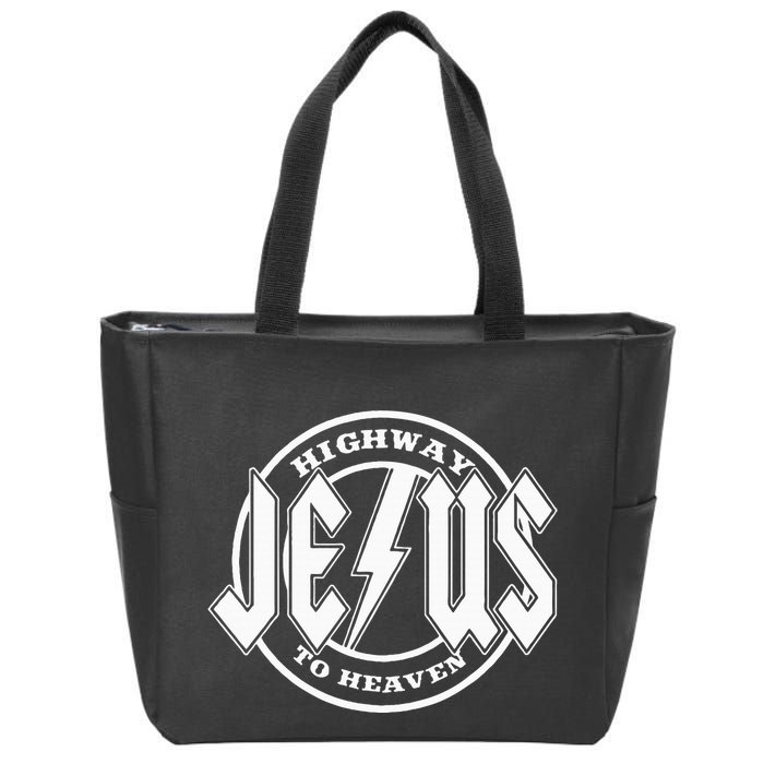 Jesus Highway To Heaven Pray Catholic Faith Based Zip Tote Bag