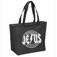 Jesus Highway To Heaven Pray Catholic Faith Based Zip Tote Bag