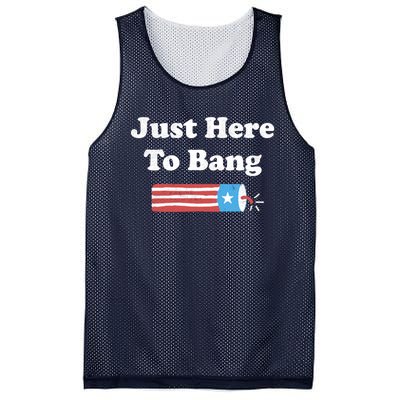 Just Here To Bang Funny Fourth Of July 4th Of July Mesh Reversible Basketball Jersey Tank