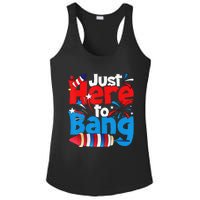 Just Here To Bang 4th Of July Independence Day Patriotic Ladies PosiCharge Competitor Racerback Tank