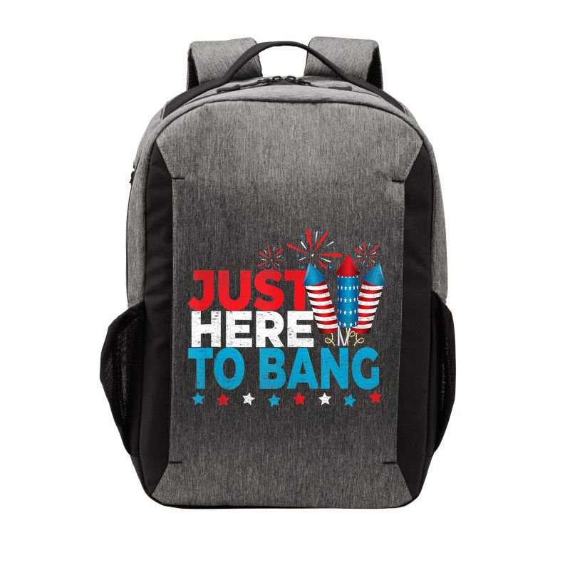 Just Here To Bang Shirt Red White Blue 4th Of July Fireworks Vector Backpack