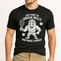 Just Here To Smash Balls And Make Friends Funny Pickleball Cooling Performance Crew T-Shirt