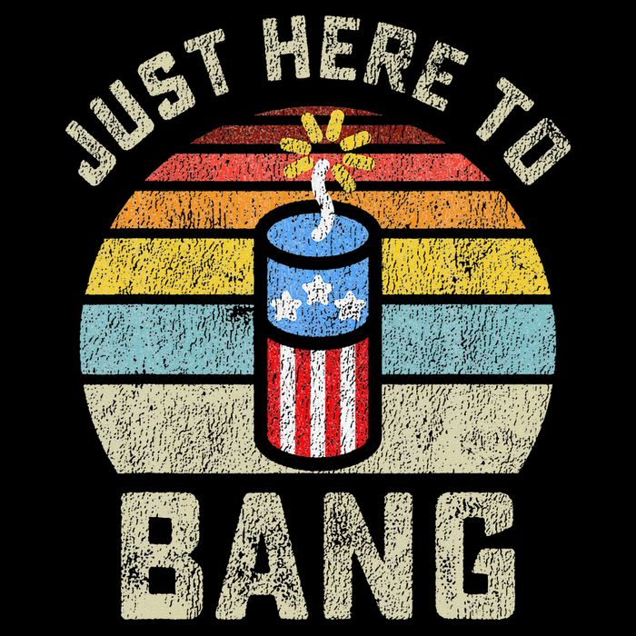 Just Here to Bang Funny 4th of July Fourth of July Youth Performance Sprint T-Shirt