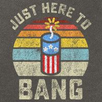 Just Here to Bang Funny 4th of July Fourth of July Cotton Canvas Backpack