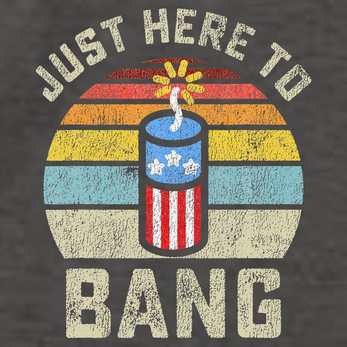 Just Here to Bang Funny 4th of July Fourth of July Vector Backpack