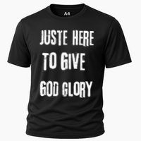 Just Here To Give God Glory Red Cooling Performance Crew T-Shirt