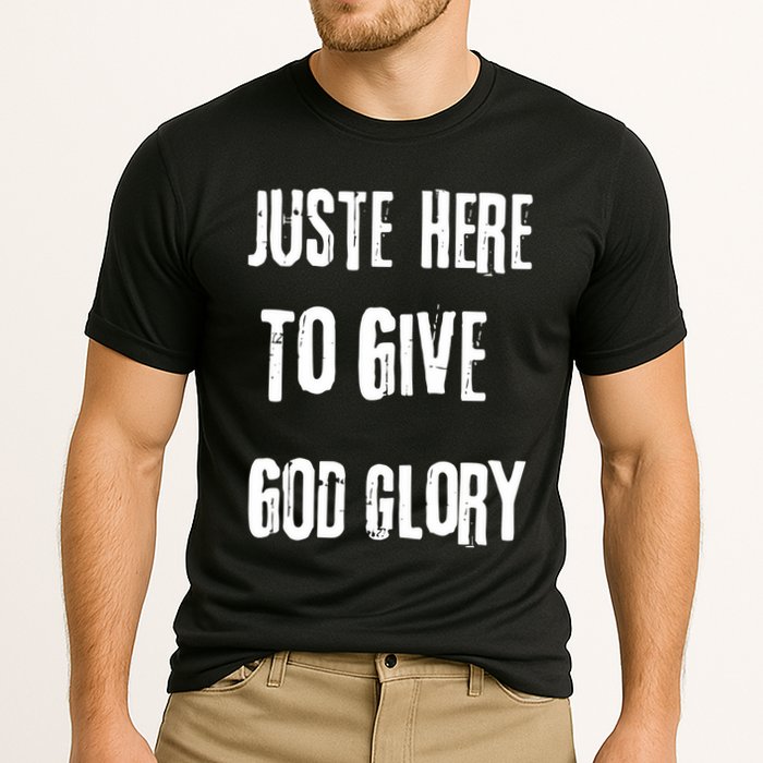 Just Here To Give God Glory Red Cooling Performance Crew T-Shirt