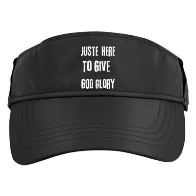 Just Here To Give God Glory Red Adult Drive Performance Visor