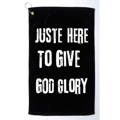 Just Here To Give God Glory Red Golf Towel