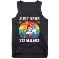 Just Here To Bang Chicken 4th Of July Us Flag Beer Drinking Tank Top