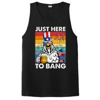 Just Here To Bang Chicken 4th Of July Us Flag Beer Drinking PosiCharge Competitor Tank