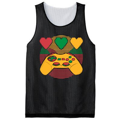 Juneteenth Heart Video Game Africa Fist June 19th 1865 Men Women Mesh Reversible Basketball Jersey Tank