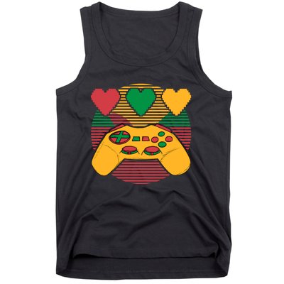 Juneteenth Heart Video Game Africa Fist June 19th 1865 Men Women Tank Top