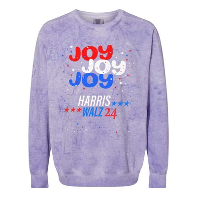 Joy Harris Walz 2024 Red White And Blue Colorblast Crewneck Sweatshirt