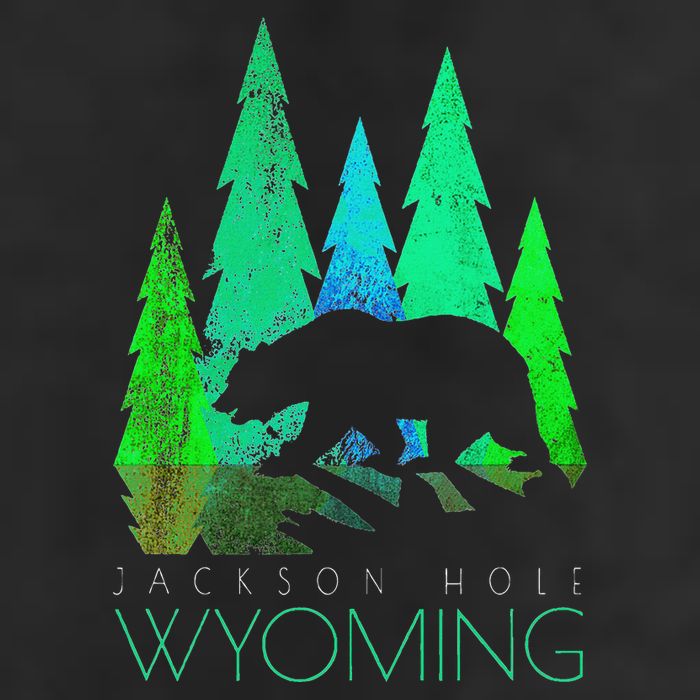 Jackson Hole Wyoming Bear And Trees Jackson Hole Cool Comfort Performance Bucket Hat