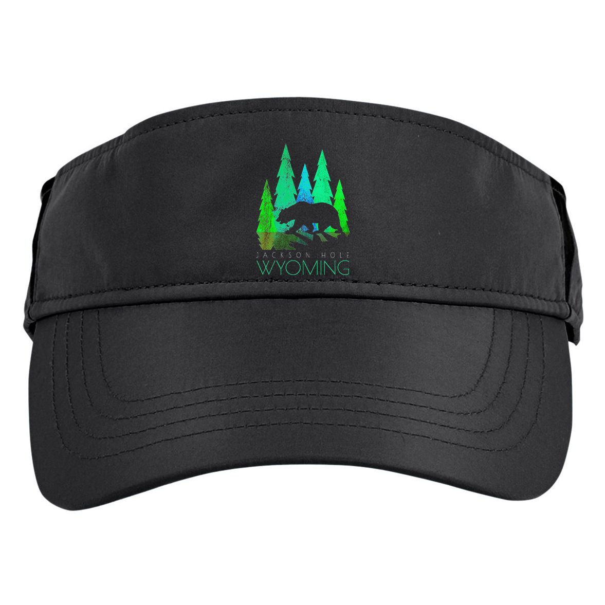 Jackson Hole Wyoming Bear And Trees Jackson Hole Adult Drive Performance Visor