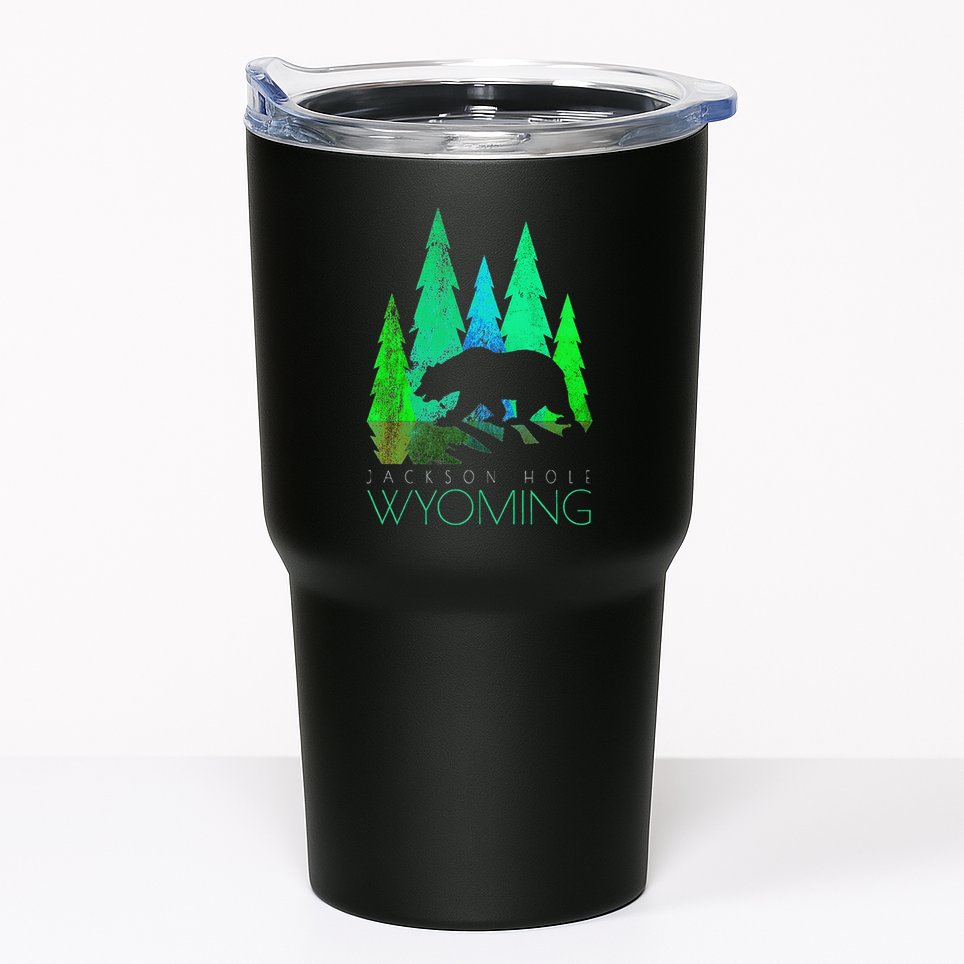 Jackson Hole Wyoming Bear And Trees Jackson Hole Tumbler