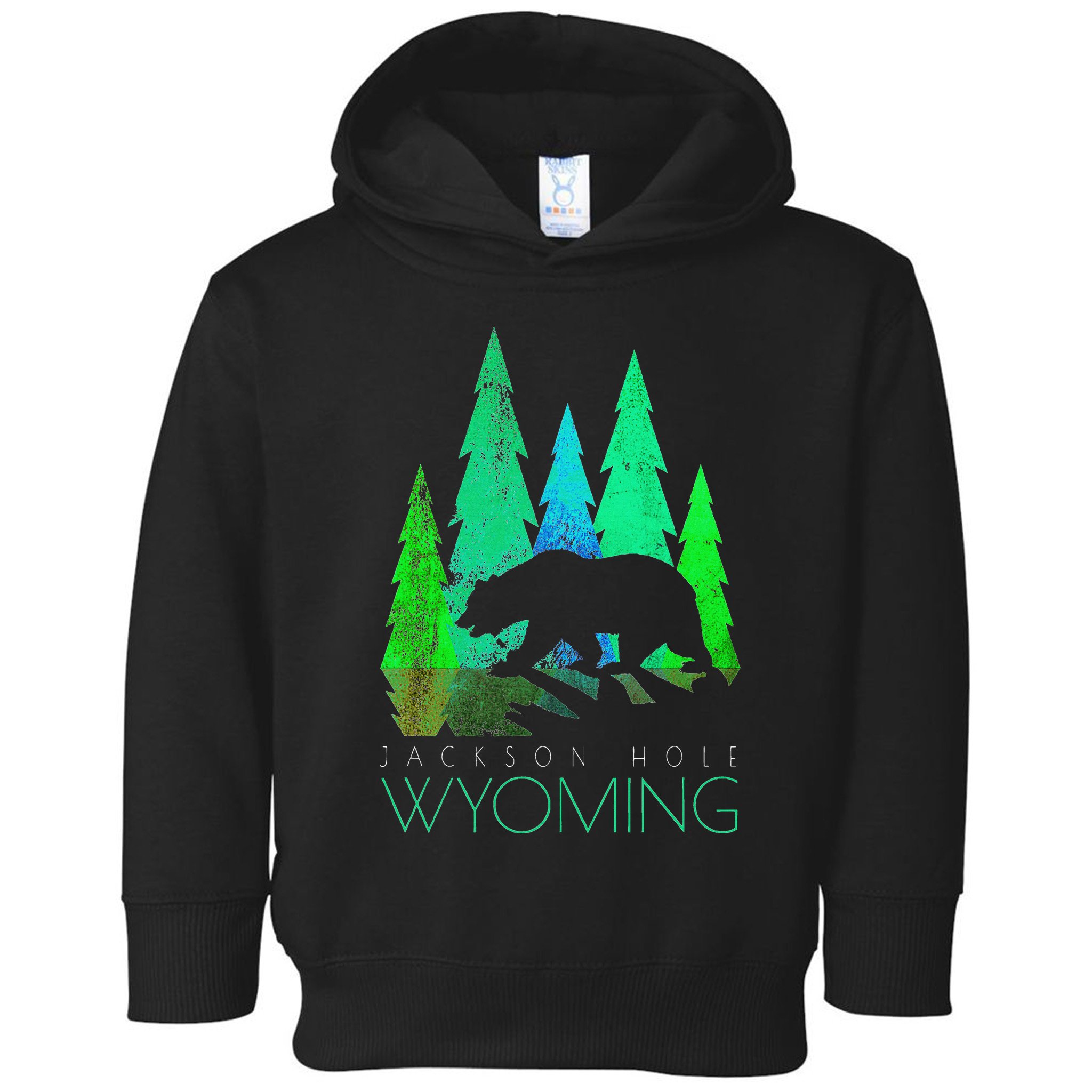 Jackson Hole Wyoming Bear And Trees Jackson Hole Toddler Hoodie