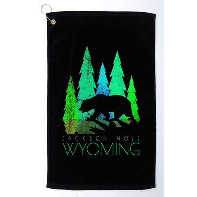 Jackson Hole Wyoming Bear And Trees Jackson Hole Golf Towel