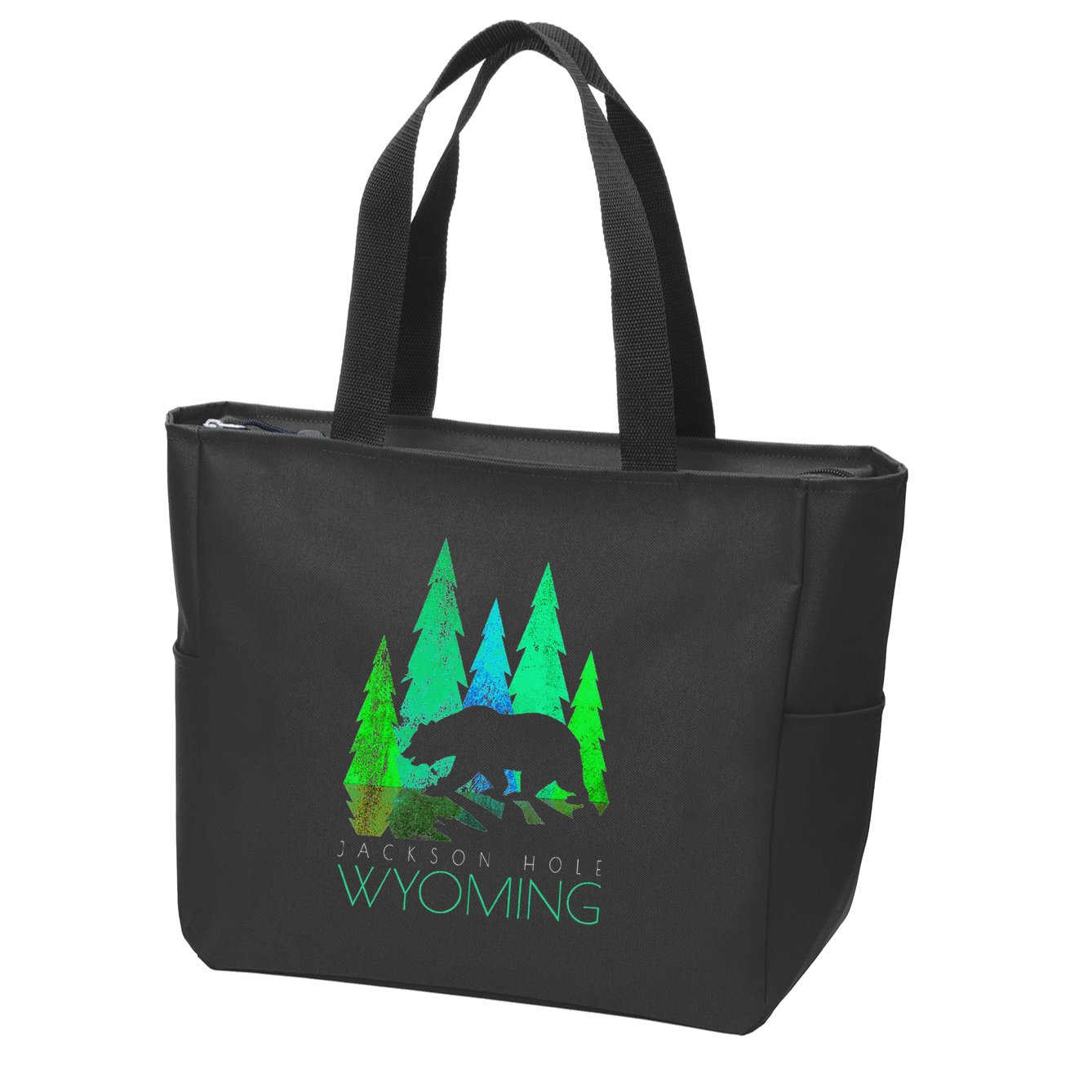 Jackson Hole Wyoming Bear And Trees Jackson Hole Zip Tote Bag