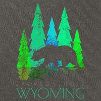 Jackson Hole Wyoming Bear And Trees Jackson Hole Cotton Canvas Backpack