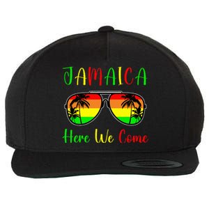 Jamaica Here We Come 2023 2024 Jamaican Travel Vacation Wool Snapback Cap