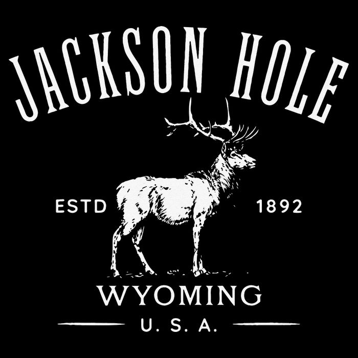 Jackson Hole Wyoming USA Estd 1892 with Elk Souvenir Design Cooling Performance Crew T-Shirt