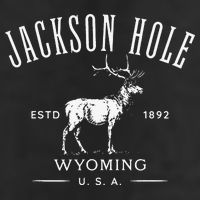 Jackson Hole Wyoming USA Estd 1892 with Elk Souvenir Design Adult Drive Performance Visor
