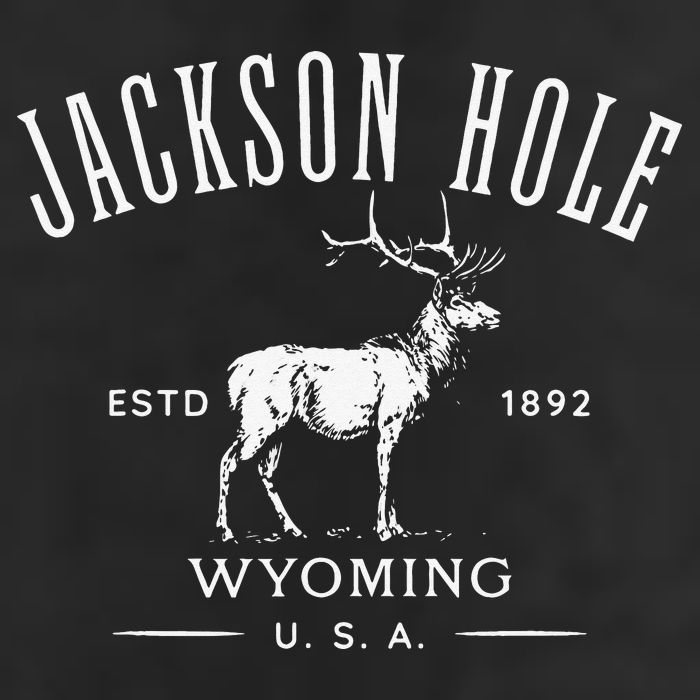 Jackson Hole Wyoming USA Estd 1892 with Elk Souvenir Design Adult Drive Performance Visor