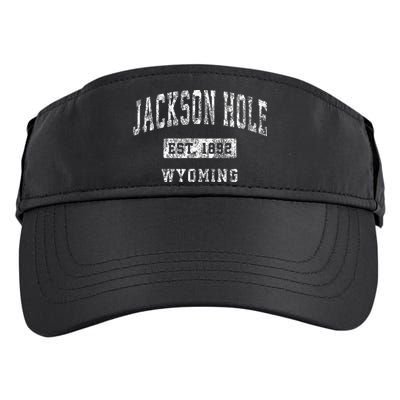Jackson Hole Wyoming WY Vintage Established Sports Design Adult Drive Performance Visor