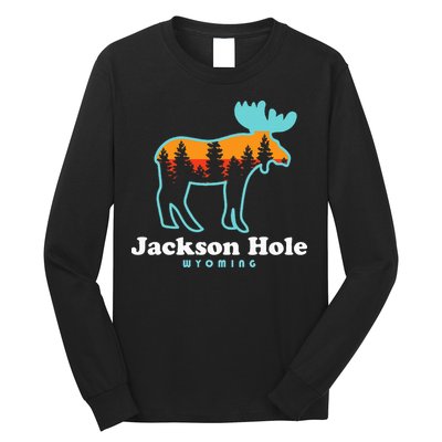 Jackson Hole Wyoming Moose Mountains Grand Tetons Long Sleeve Shirt