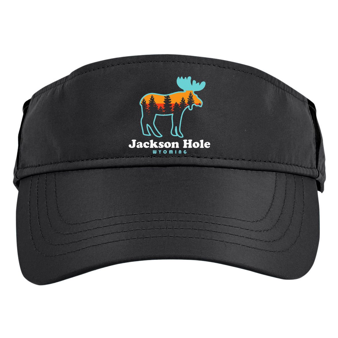 Jackson Hole Wyoming Moose Mountains Grand Tetons Adult Drive Performance Visor