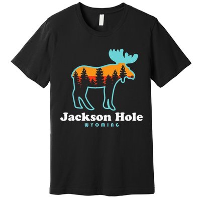 Jackson Hole Wyoming Moose Mountains Grand Tetons Premium T-Shirt