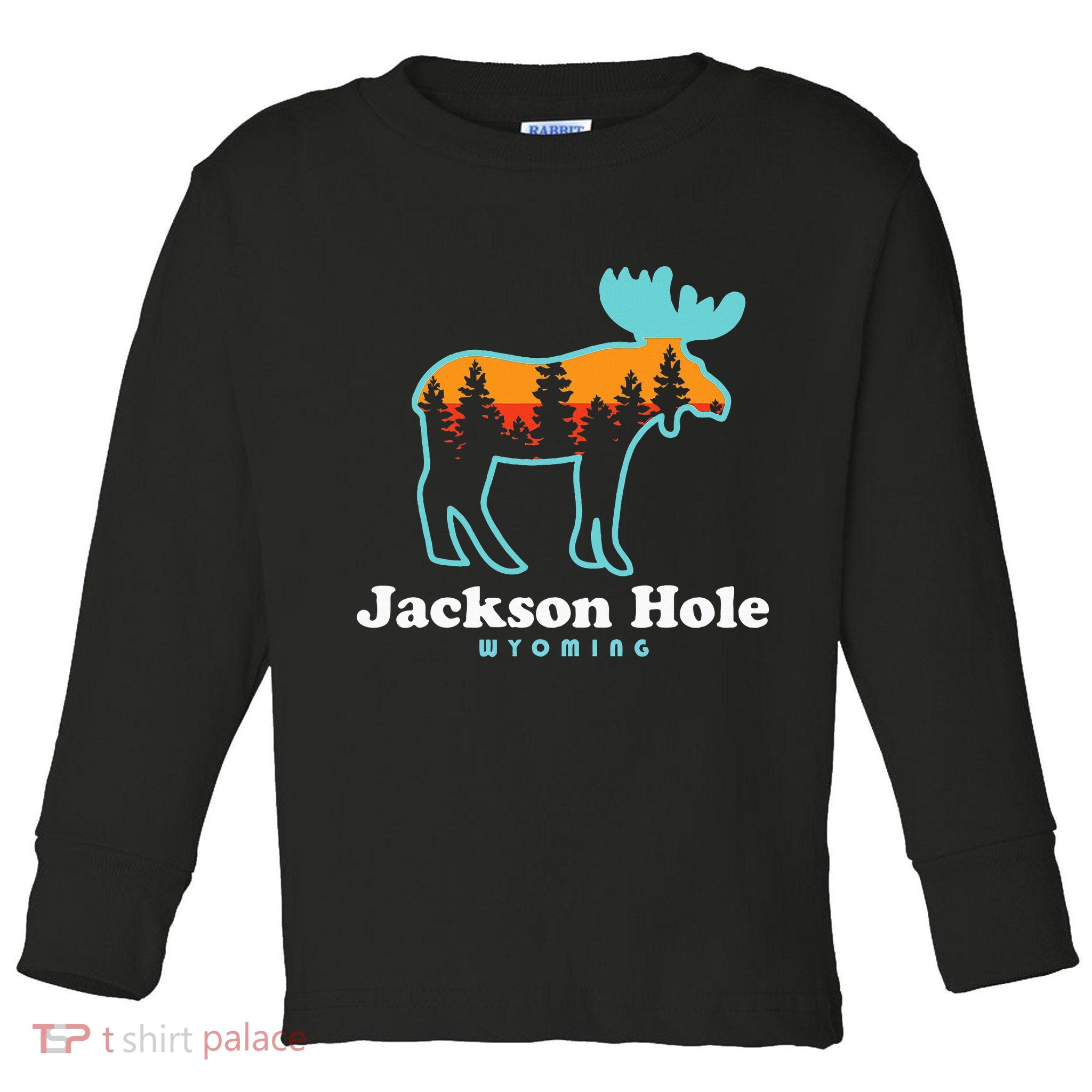 Jackson Hole Wyoming Moose Mountains Grand Tetons Toddler Long Sleeve Shirt