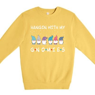 Just Hanging With My Christmas Gnomies Gift Premium Crewneck Sweatshirt