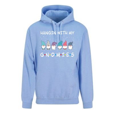 Just Hanging With My Christmas Gnomies Gift Unisex Surf Hoodie