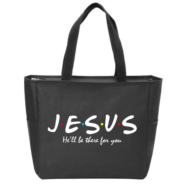 Jesus He Will Be There For You Christian Zip Tote Bag