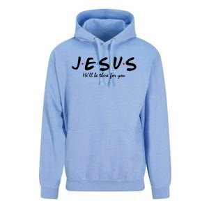 Jesus He Will Be There For You Christian Unisex Surf Hoodie