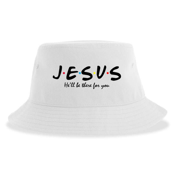 Jesus He Will Be There For You Christian Sustainable Bucket Hat