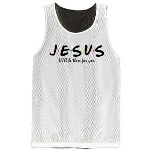 Jesus He Will Be There For You Christian Mesh Reversible Basketball Jersey Tank