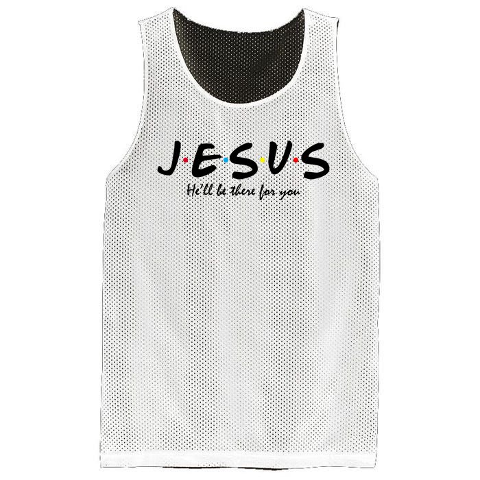 Jesus He Will Be There For You Christian Mesh Reversible Basketball Jersey Tank