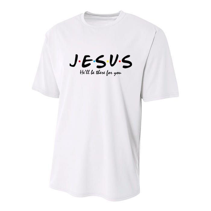 Jesus He Will Be There For You Christian Youth Performance Sprint T-Shirt