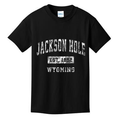Jackson Hole Wyoming Wy Vintage Established Sports Kids T-Shirt